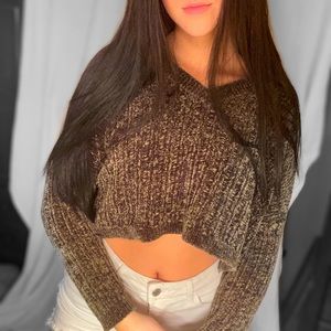 L.A. Hearts PACSUN Velvet Cropped Sweater